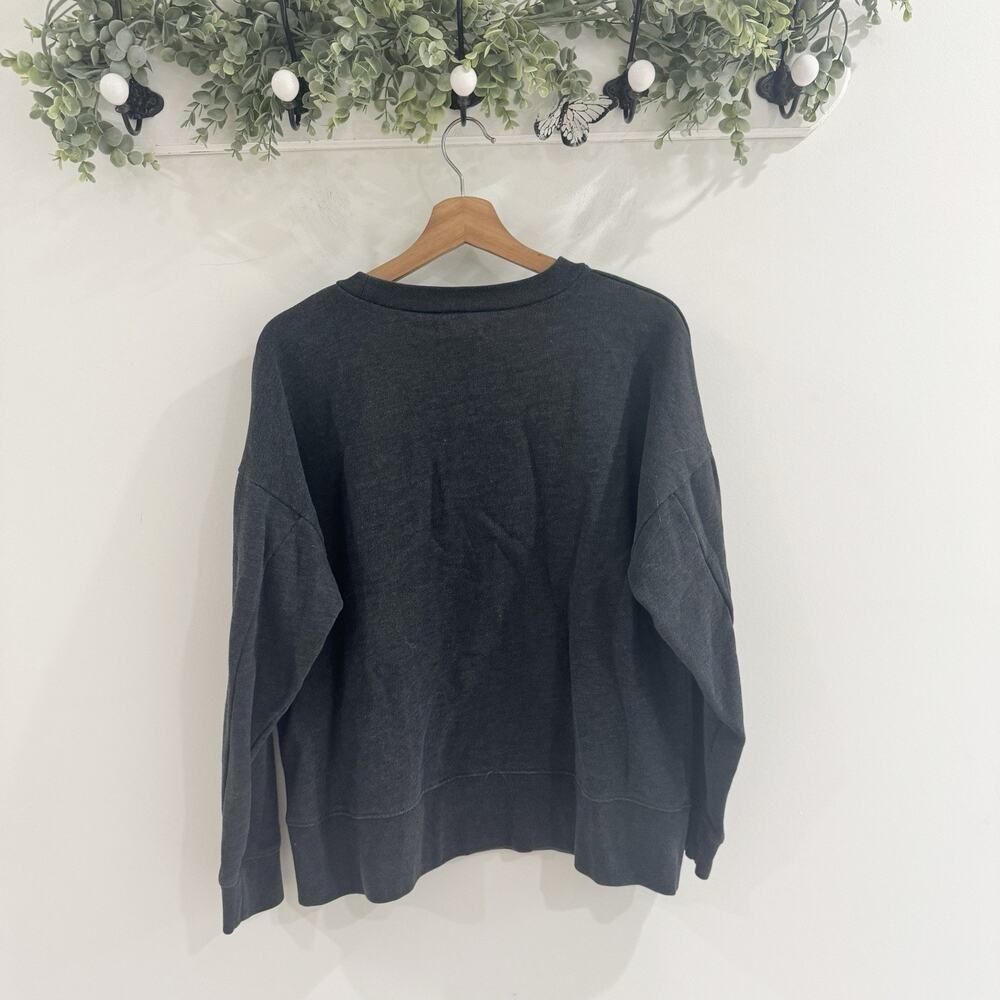 Madewell NOIR Graphic Gray Black Sweatshirt Large #LS streetwear - Picture 4 of 4